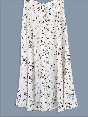 Ganni Button Down Georgette Skirt